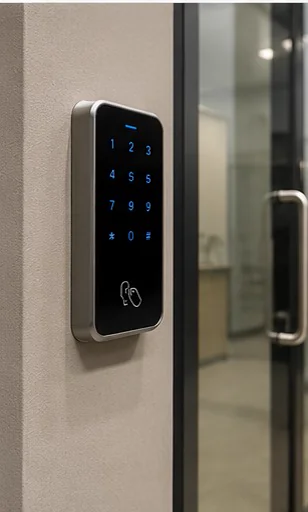 Electronic keypad access control at the Space24 facility